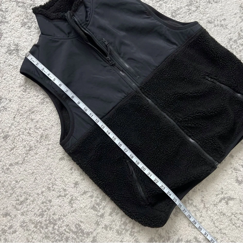 J Crew Men’s Black Fleece Sherpa Vest Preppy Neutral Outdoor Gorpcore XL